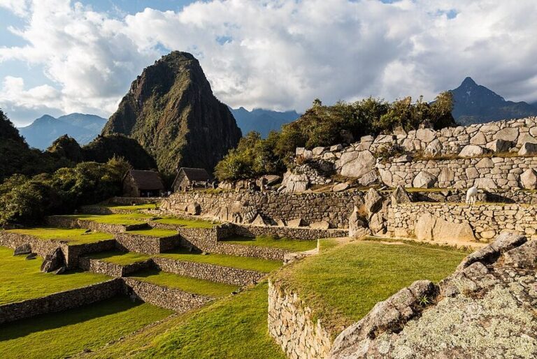 Machu Picchu citadel and agricultural terraces above the Sacred Valley, Peru
